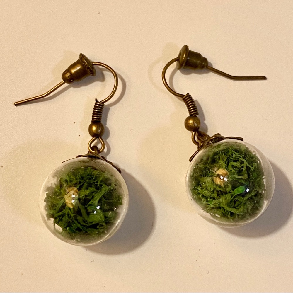 Terrarium Moss earrings